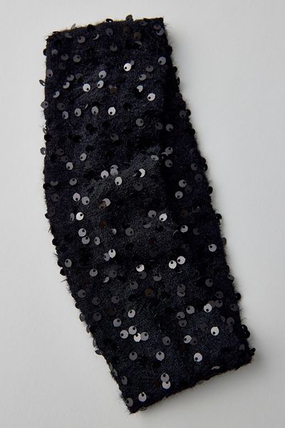 Urban Outfitters Night Sky Sequined Soft Headband in Black, Women's at Urban Outfitters