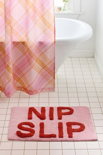 Urban Outfitters Nip Slip Tufted Bath Mat in Pink at Urban Outfitters