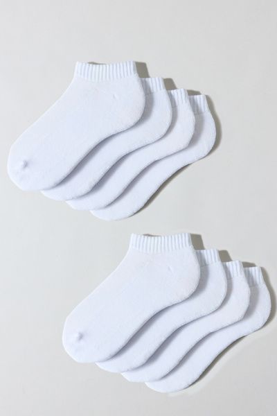 Urban Outfitters No Show Socks 4-Pack in White, Women's at Urban Outfitters