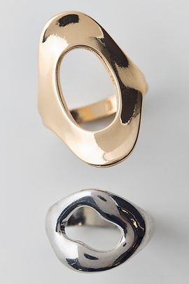 Urban Outfitters Nora Mixed Metal Rings Set in Mixed Metal, Women's at Urban Outfitters