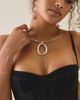 Urban Outfitters Olivia Oval Pendant Wire Choker Necklace in Silver, Women's at Urban Outfitters - 1