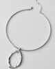 Urban Outfitters Olivia Oval Pendant Wire Choker Necklace in Silver, Women's at Urban Outfitters - 2
