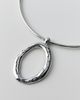 Urban Outfitters Olivia Oval Pendant Wire Choker Necklace in Silver, Women's at Urban Outfitters - 3