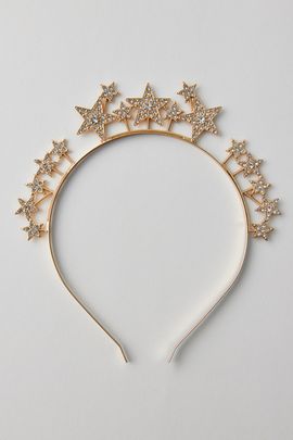 Urban Outfitters Olivia Star Crown Headband in Gold, Women's at Urban Outfitters