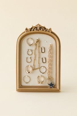 Urban Outfitters Ornate 5" X 7" Jewelry Storage Picture Frame in Gold Pin/Earring at Urban Outfitters