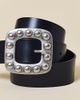 Urban Outfitters Paloma Studded Buckle Leather Belt in Black, Women's at Urban Outfitters - 2