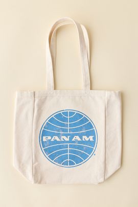 Urban Outfitters Pan Am Logo Canvas Tote Bag in Natural, Women's at Urban Outfitters