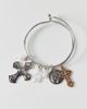 Urban Outfitters Pearl & Cross Charm Bracelet in Silver, Women's at Urban Outfitters - 1