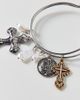 Urban Outfitters Pearl & Cross Charm Bracelet in Silver, Women's at Urban Outfitters - 2