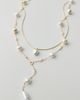Urban Outfitters Pearly Corded Lariat Layered Necklace in Gold, Women's at Urban Outfitters - 1