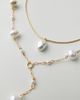 Urban Outfitters Pearly Corded Lariat Layered Necklace in Gold, Women's at Urban Outfitters - 2