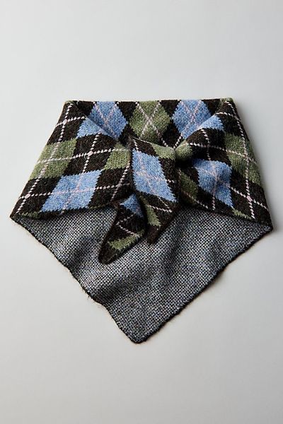 Urban Outfitters Plaid Pattern Oversized Triangle Scarf in Argyle, Women's at Urban Outfitters