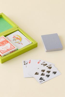 Urban Outfitters Poker Playing Card Game Set in Lime at Urban Outfitters