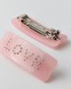 Urban Outfitters Rhinestone Love Hair Clips Set in Pink, Women's at Urban Outfitters - 2