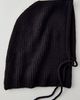 Urban Outfitters Ribbed Balaclava Hood in Black, Women's at Urban Outfitters - 2