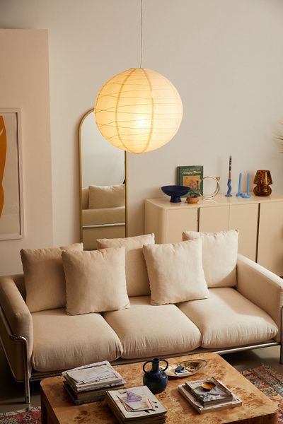 Urban Outfitters Rice Paper Orb Pendant Light in Ivory at Urban Outfitters