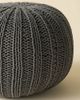 Urban Outfitters Round Cable Knit Floor Pouf in Charcoal at Urban Outfitters - 3