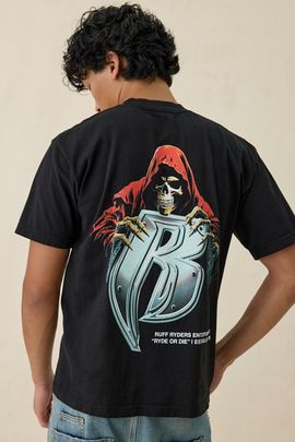 Urban Outfitters Ruff Ryders Grim Reaper Graphic Tee in Black, Men's at Urban Outfitters