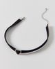 Urban Outfitters Sabrina Rhinestone Heart Velvet Choker Necklace in Black, Women's at Urban Outfitters - 1