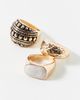 Urban Outfitters Sadie Chunky Boho Rings Set in Gold, Women's at Urban Outfitters - 1