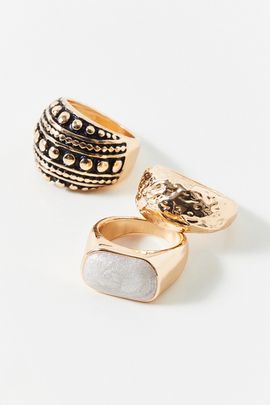 Urban Outfitters Sadie Chunky Boho Rings Set in Gold, Women's at Urban Outfitters