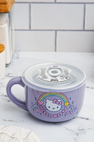 Urban Outfitters Sanrio Hello Kitty Rainbow 24 oz. Ceramic Soup Mug at Urban Outfitters