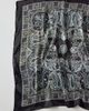 Urban Outfitters Sasha Patterned Silky Scarf in Black/White, Women's at Urban Outfitters - 2