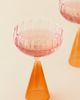 Urban Outfitters Scalloped Colorblock Dual-Sided Coupe Glass - 2