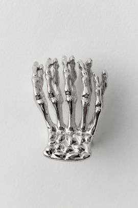 Urban Outfitters Skeleton Hand Mini Claw Clip in Silver, Women's at Urban Outfitters