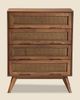 Urban Outfitters Skyler Short 4-Drawer Rattan Dresser in Brown at Urban Outfitters - 1