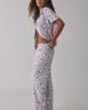 Urban Outfitters Snoopy Pastel Cheetah Print 2-Piece PJ Set Top in Grey, Women's at Urban Outfitters - 3