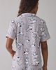 Urban Outfitters Snoopy Pastel Cheetah Print 2-Piece PJ Set Top in Grey, Women's at Urban Outfitters - 5