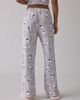 Urban Outfitters Snoopy Pastel Cheetah Print 2-Piece PJ Set Top in Grey, Women's at Urban Outfitters - 6