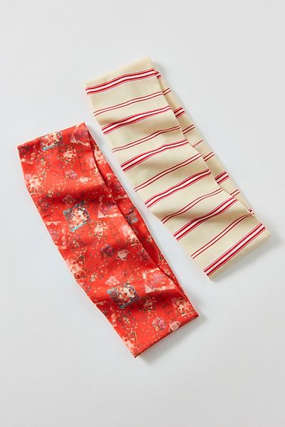 Urban Outfitters Soft & Stretchy Wide Knit Headband Set in Orange, Women's at Urban Outfitters