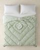 Urban Outfitters Soft Tee Jersey Diamond Ruched Comforter in Mint at Urban Outfitters - 2