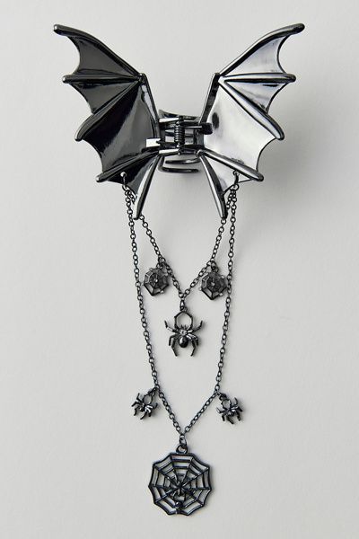 Urban Outfitters Spiderweb-Draped Bat Claw Clip in Black, Women's at Urban Outfitters