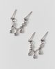 Urban Outfitters Stainless Steel Chandelier Double Post Earrings in Silver, Women's at Urban Outfitters - 1