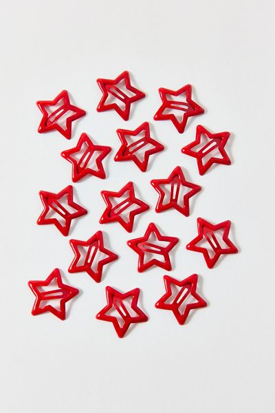 Urban Outfitters Star Snap Clips Mega Set in Red, Women's at Urban Outfitters