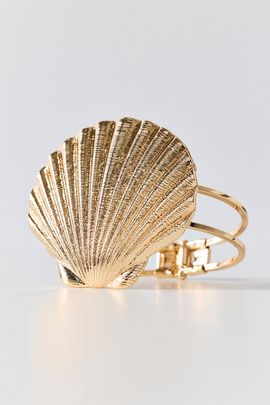 Urban Outfitters Statement Metal Seashell Bracelet in Gold, Women's at Urban Outfitters