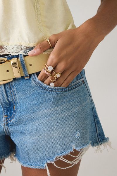 Urban Outfitters Stella Romantic Mix & Match Rings Set in Gold, Women's at Urban Outfitters