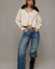Urban Outfitters Steve Madden Silas Faux Fur Trim Moto Jacket in Bone, Women's at Urban Outfitters - 3