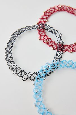 Urban Outfitters Stretchy Tattoo Choker Necklace in Black, Women's at Urban Outfitters