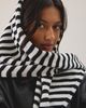 Urban Outfitters Stripe Pattern Oversized Triangle Scarf in Black/White, Women's at Urban Outfitters - 1