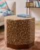 Urban Outfitters Suki Leopard Print Upholstered Ottoman in Leopard at Urban Outfitters - 1
