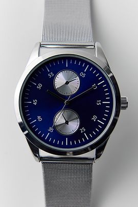 Urban Outfitters Sunray Metal Mesh Watch in Silver, Men's at Urban Outfitters