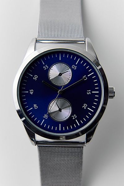 Urban Outfitters Sunray Metal Mesh Watch in Silver, Men's at Urban Outfitters