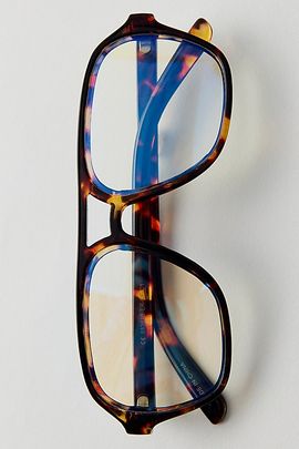 Urban Outfitters Tara Aviator Blue Light Glasses in Black, Women's at Urban Outfitters