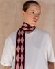 Urban Outfitters TBCo Merino Wool Harlequin Skinny Scarf in Burgundy Harlequin, Women's at Urban Outfitters - 1