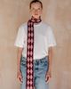 Urban Outfitters TBCo Merino Wool Harlequin Skinny Scarf in Burgundy Harlequin, Women's at Urban Outfitters - 5