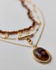 Urban Outfitters Tiger's Eye Coin Layered Necklace in Gold, Women's at Urban Outfitters - 2